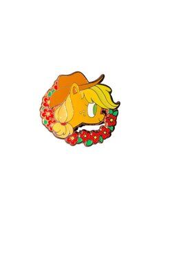 My Little Pony Applejack Enamel Pin With Floral Wreath And Cowgirl Hat